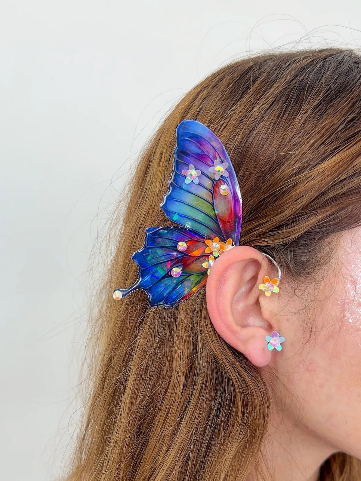 Ear Cuff Borboleta Holo Estelar