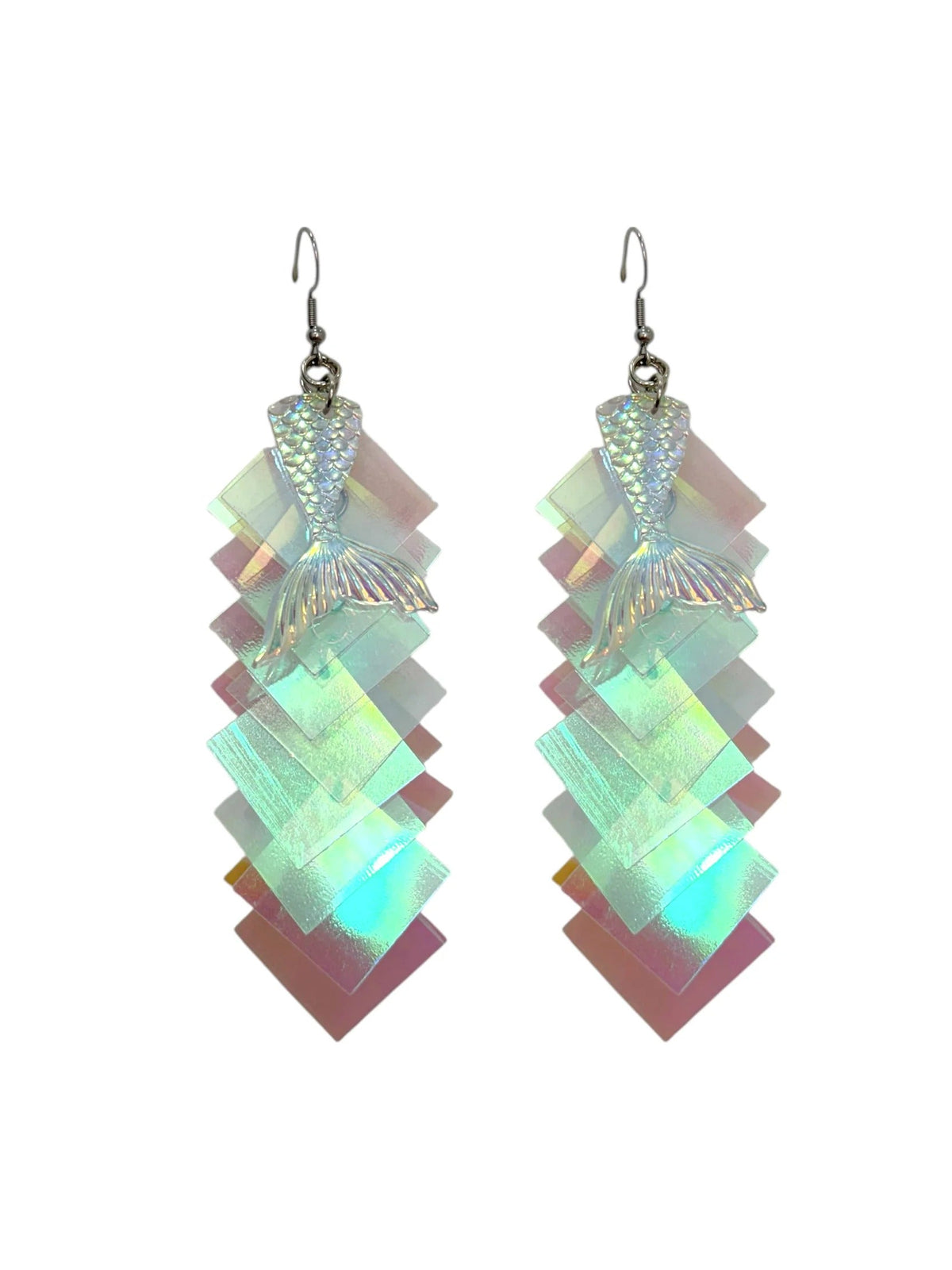 Brinco Paetê Sereia Irizado