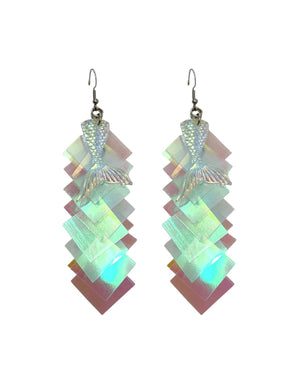 Brinco Paetê Sereia Irizado