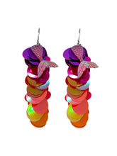 Brinco Paetê Sereia Pôr do Sol