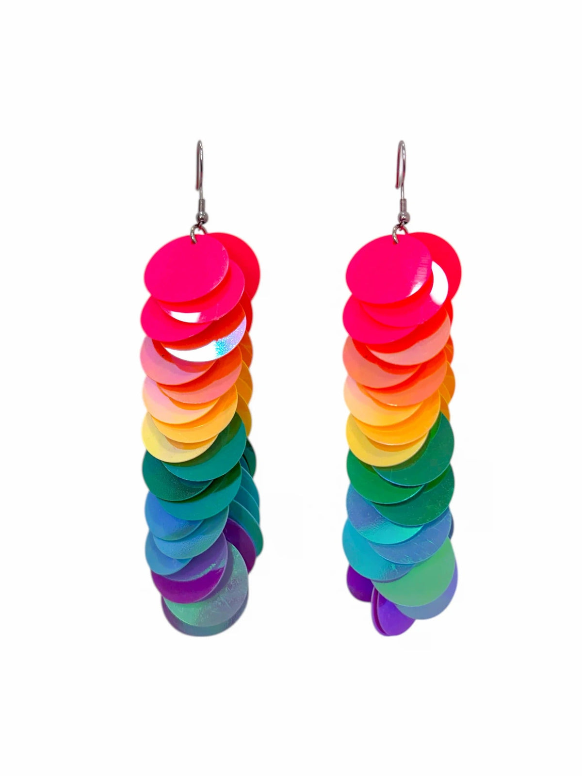 Brinco Paetê Confete Neon