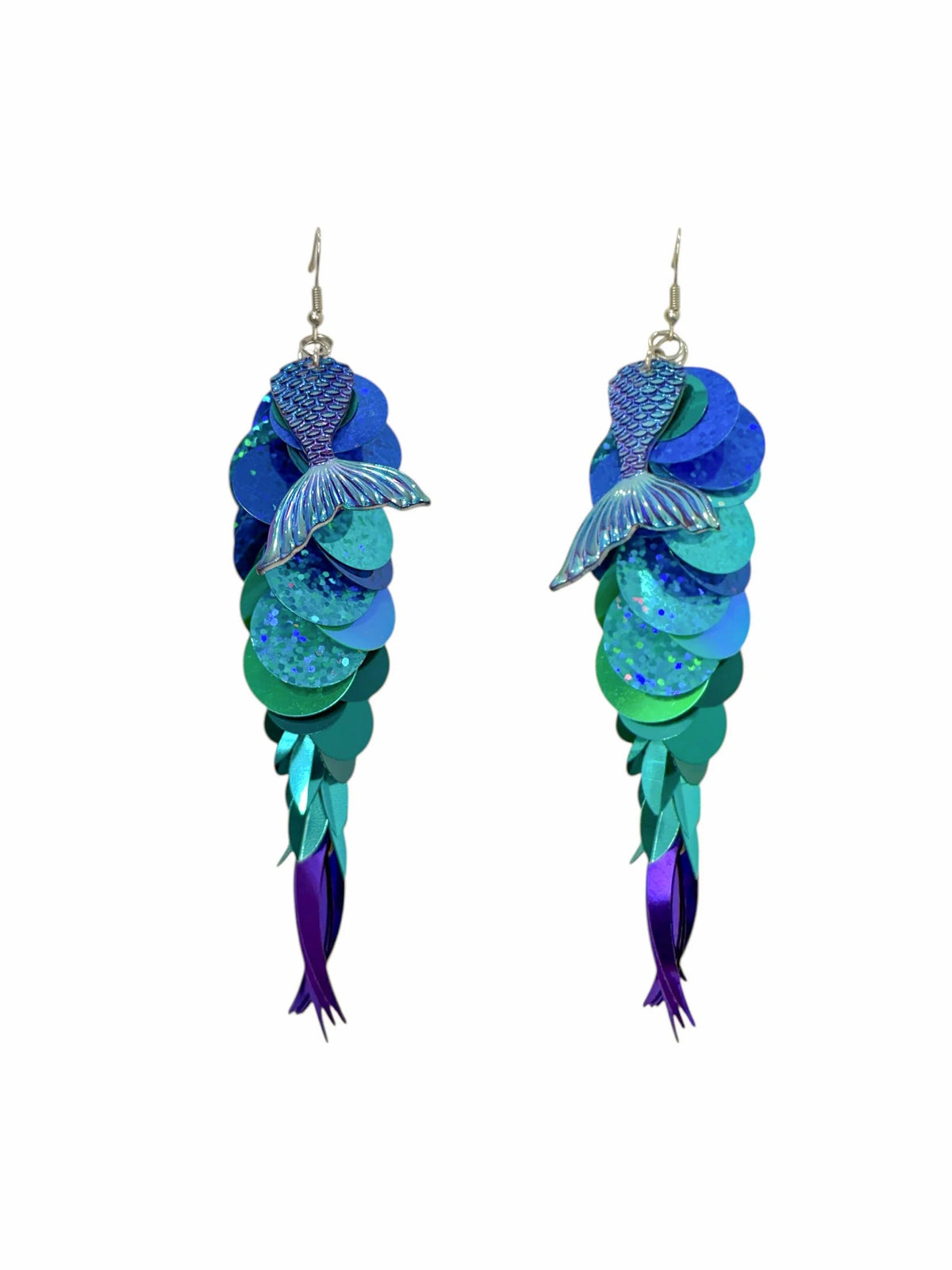 Brinco Paetê Sereia Noturna