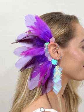 Brinco Paetê Sereia Irizado