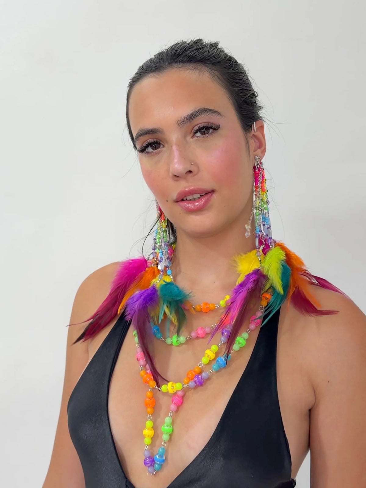 Colar Longo Neon Brilha no Escuro