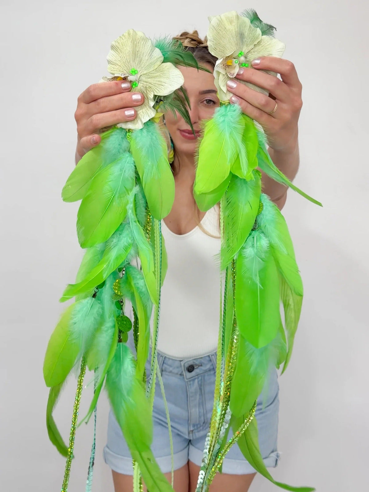 Bico de Pato Orquídea Verde Neon