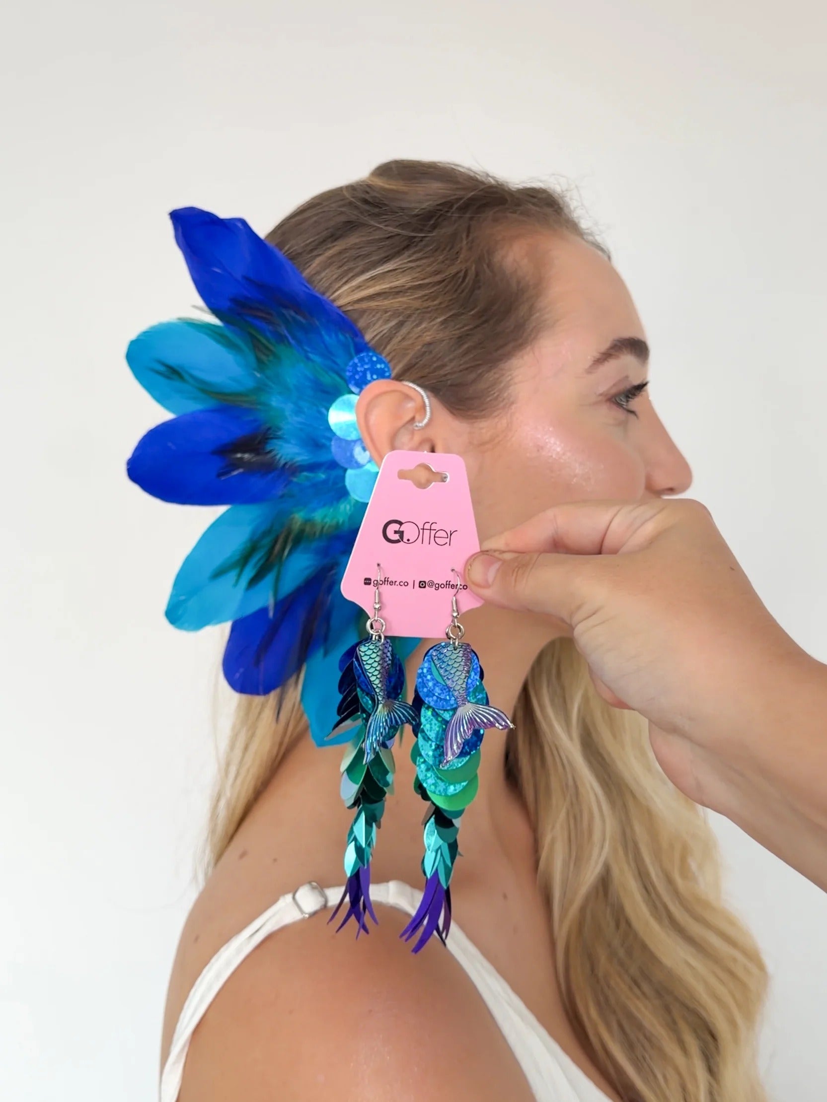 Ear Cuff Azul Perfeito