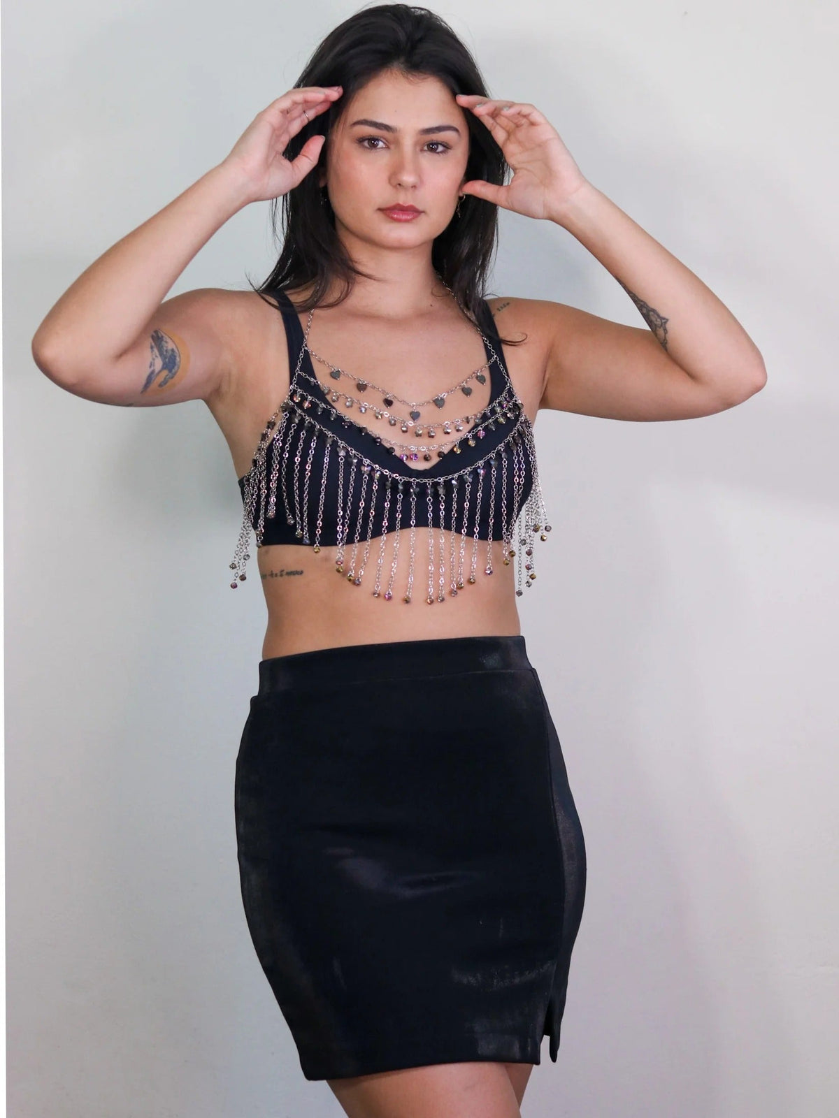 Top Corrente Franja Cristal