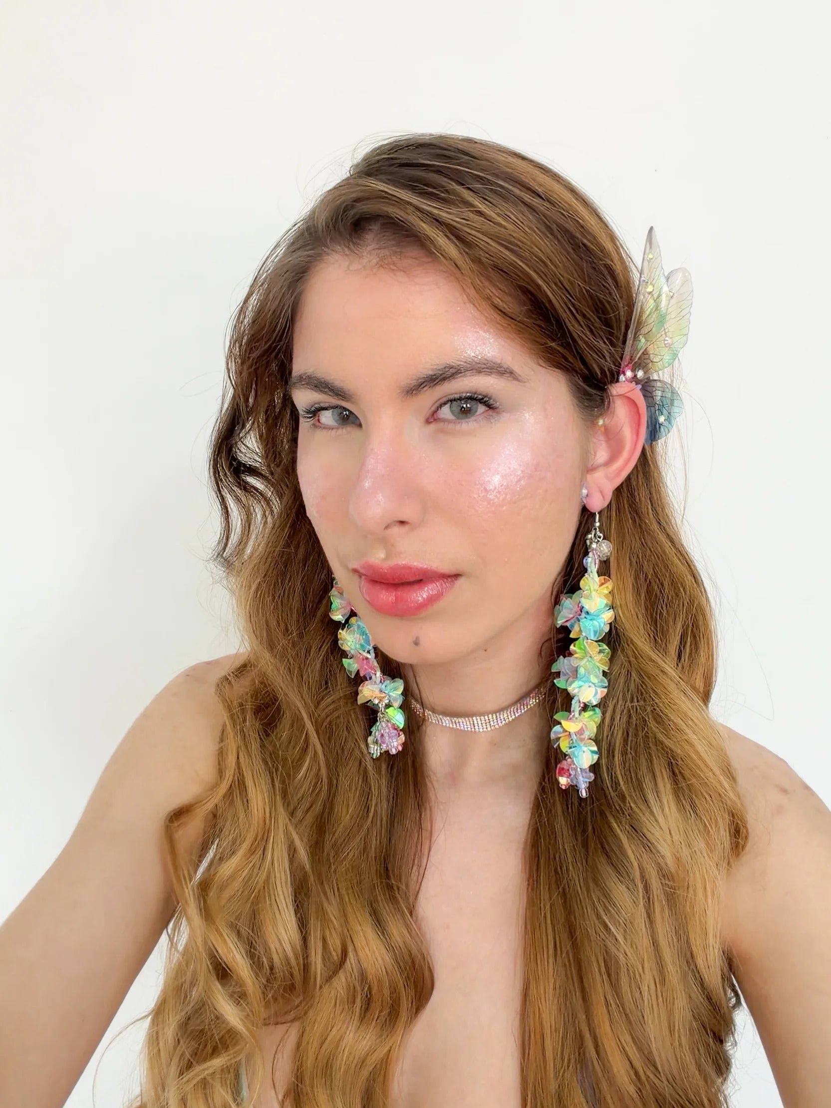 Brinco Paetê Colorido Beijo Doce