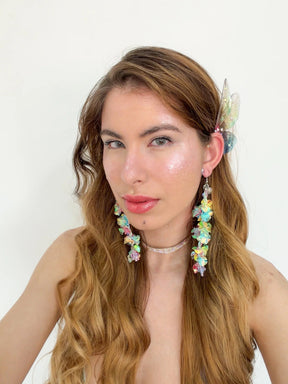 Brinco Paetê Colorido Beijo Doce