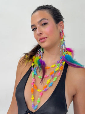 Colar Longo Neon Brilha no Escuro