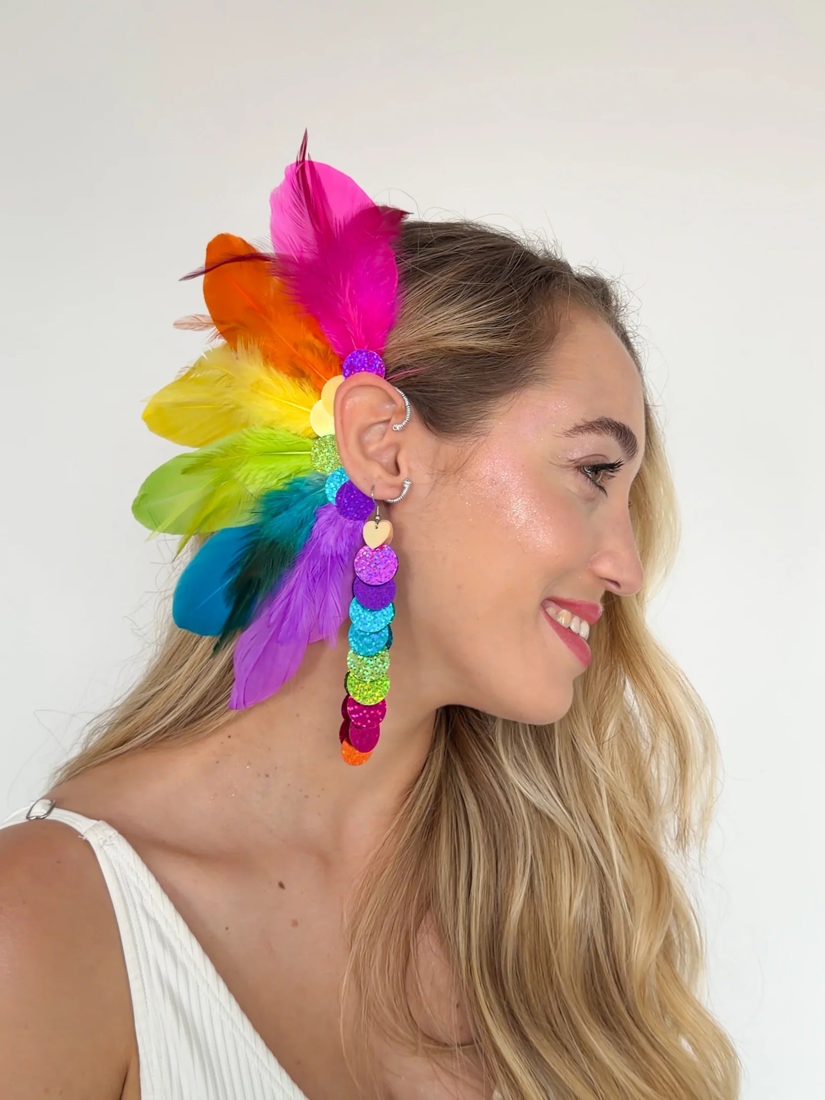 Brinco Paetê Colorido