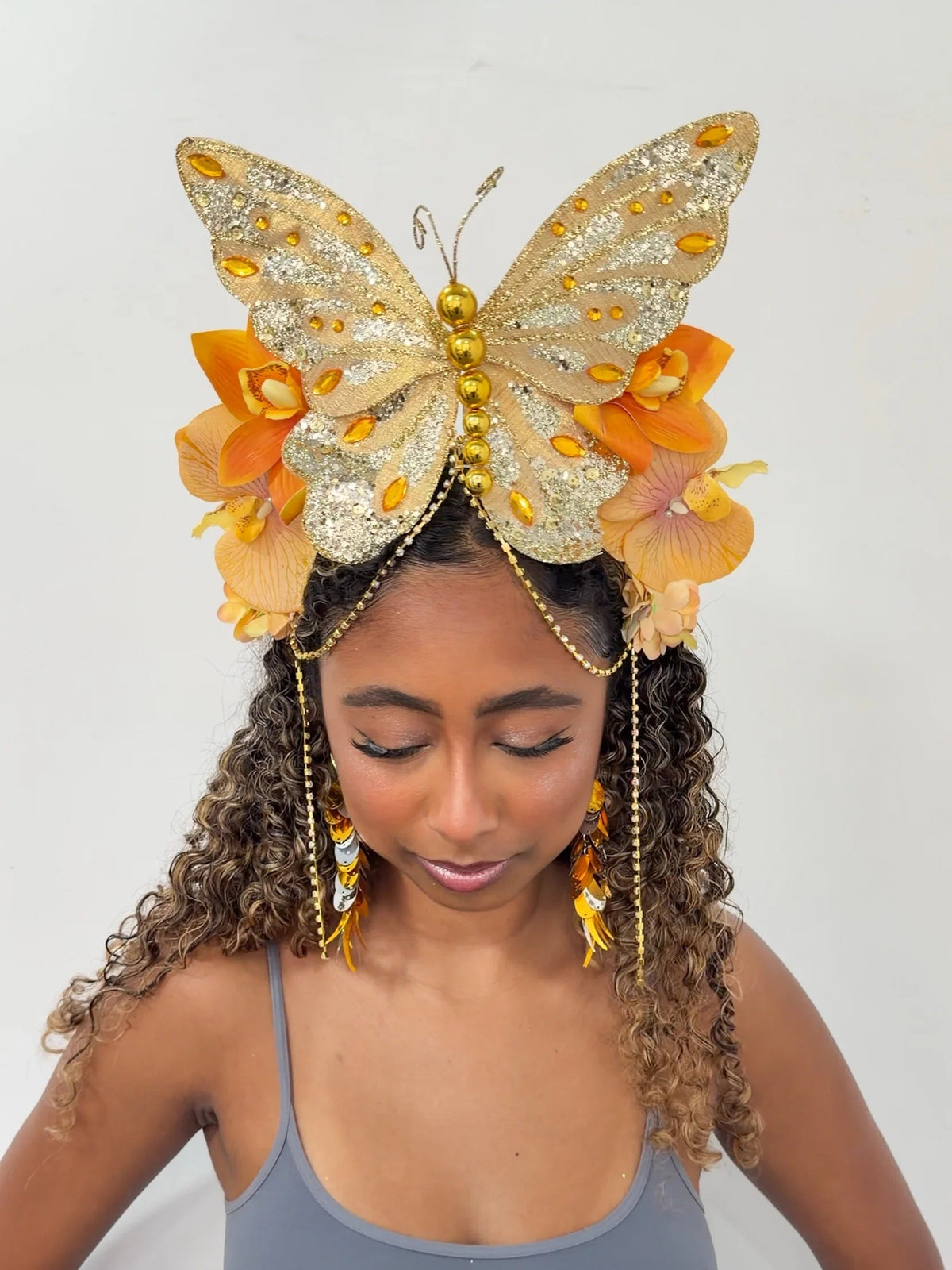 Tiara Borboleta Máxi Ouro