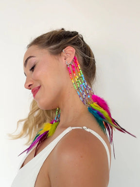 Ear Cuff Miçangas Neon