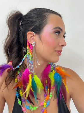 Ear Cuff Miçangas Neon